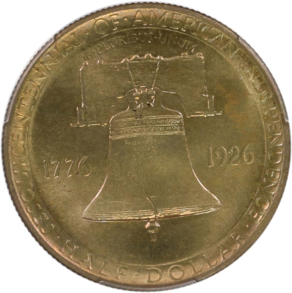 Sesquicentennial Commemorative Silver Half Dollar 1926 MS65 PCGS