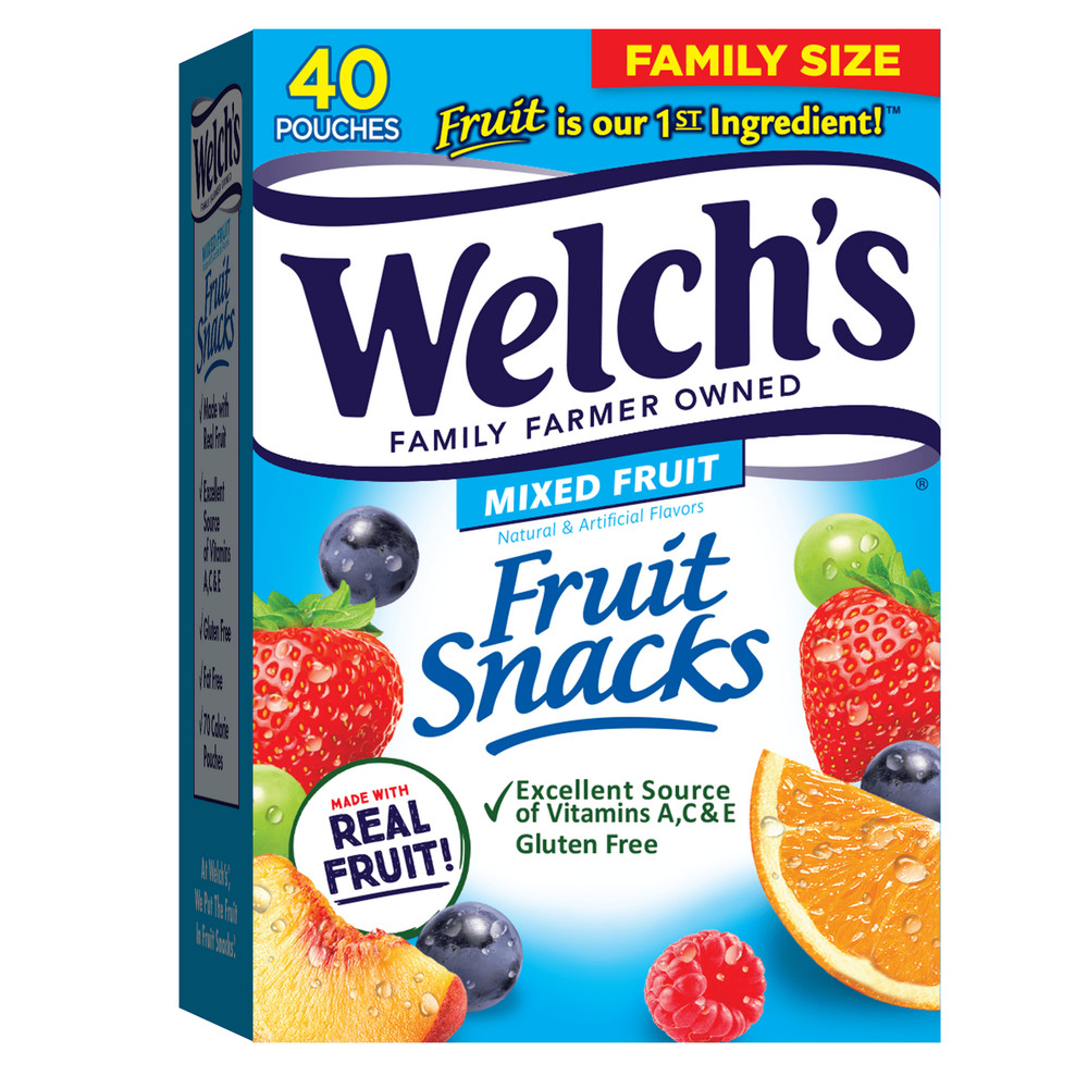 Welch's Made With Real Fruit Fruit Snacks Mixed Fruit 0.8 oz 40 Count