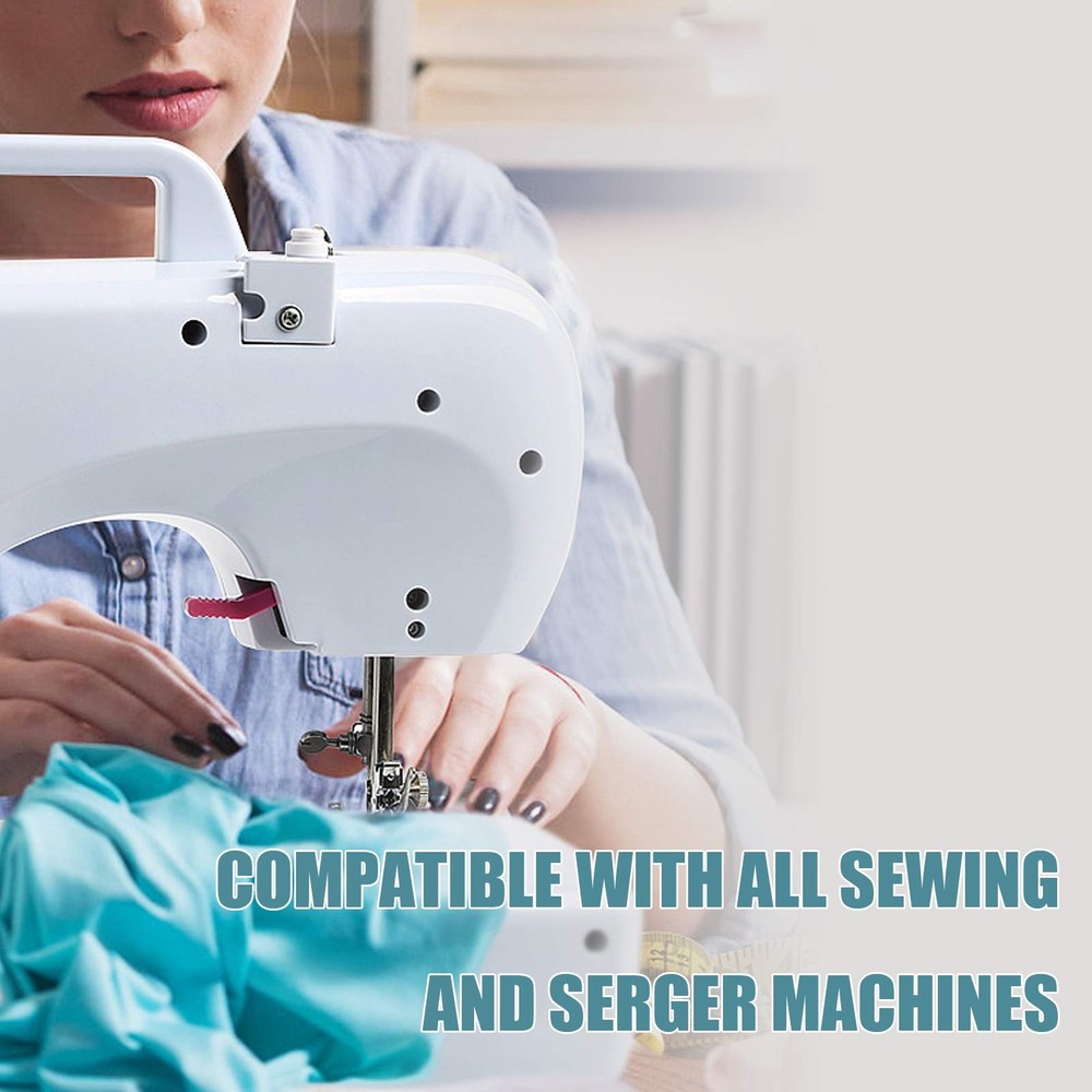 White Serger Thread All-Purpose Thread for Sewing Polyester 4 Cones of 3000 Y...