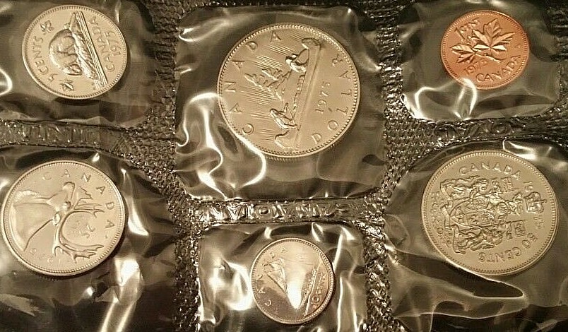 1975 Canada Uncirculated Proof Like Set in envelop & COA