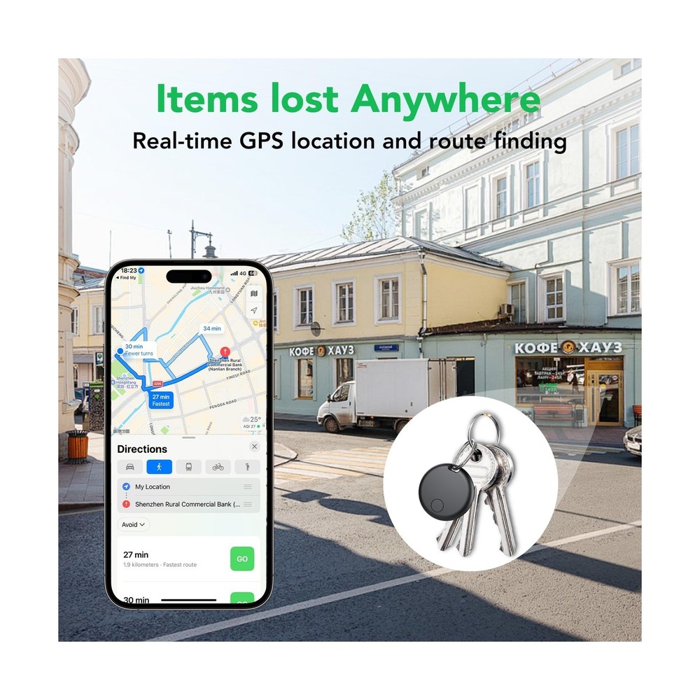 aowoka Air Tracker Tags-4 Pack: Smart Bluetooth Tracker, Item Finde... Fast Ship