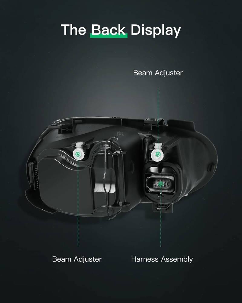 Headlight Assembly Replacement Fit 1999-2002 For Cabrio1999-2006