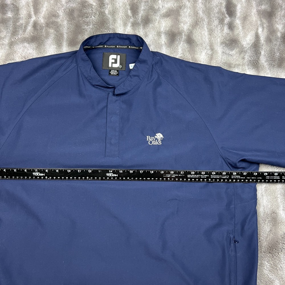 FootJoy Jacket Mens Extra Large Blue Pullover Snap Golf Bay Oaks