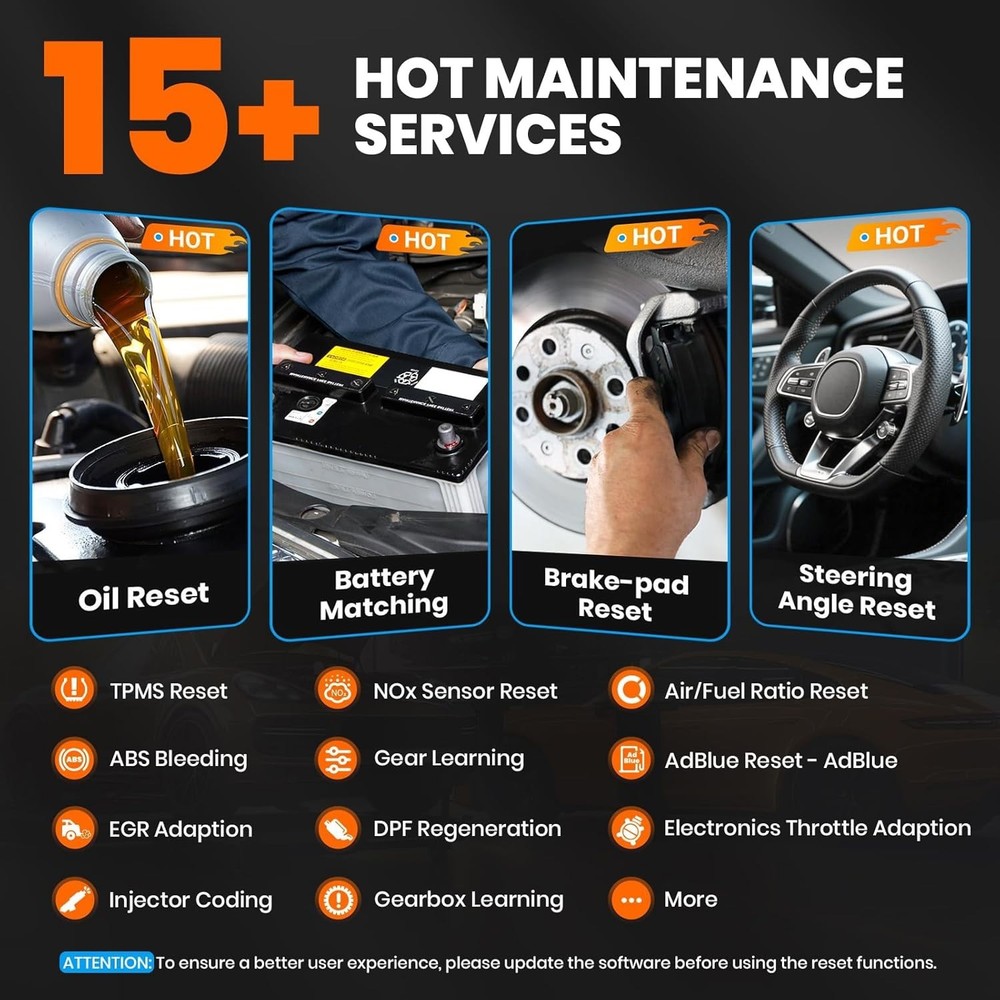 ANCEL FX6100 Bidirectional OBD2 Scanner All System Car Diagnostic Active Test