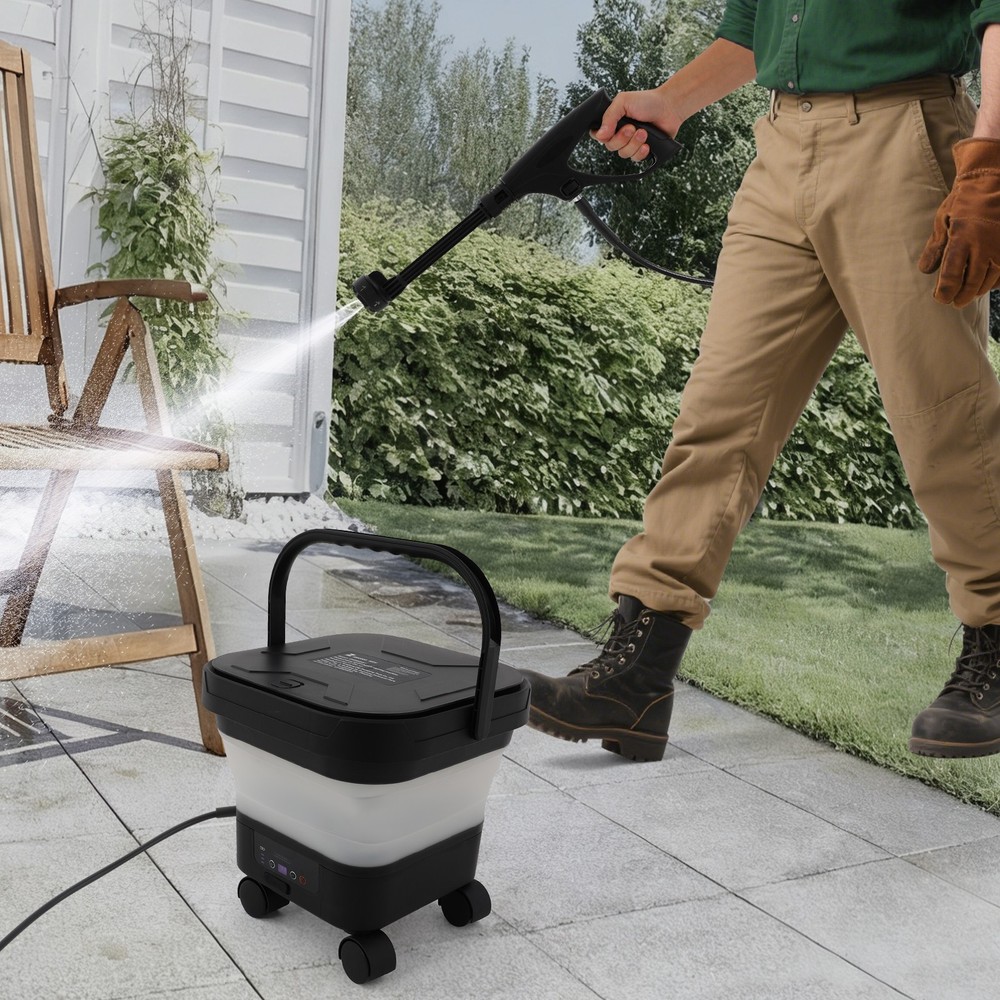 Multifunction Pressure Washer,portable Foldable Sprayer Washer,black + White