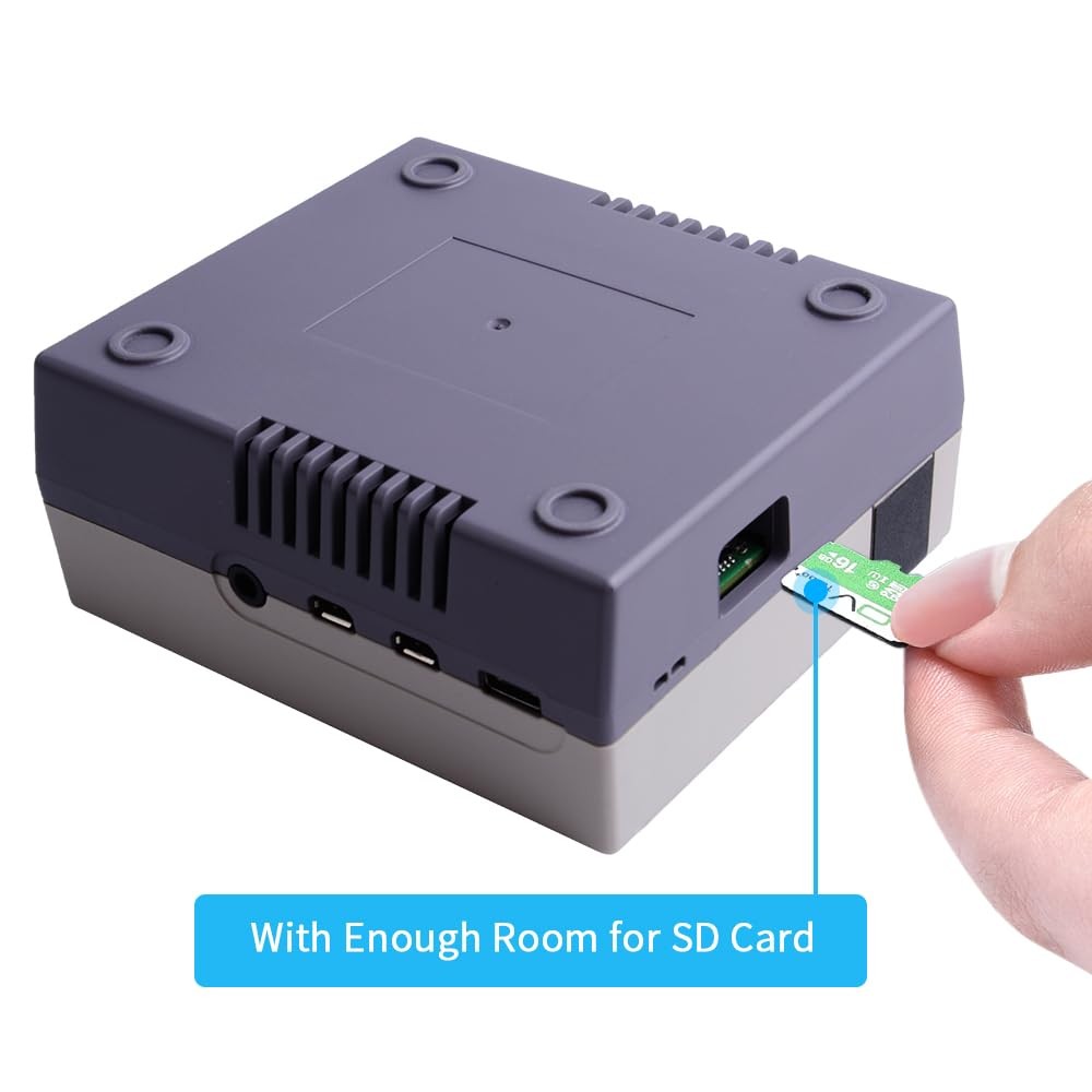 GeeekPi Case for Raspberry Pi 4, 4 with Cooling Fan and 4 Grey