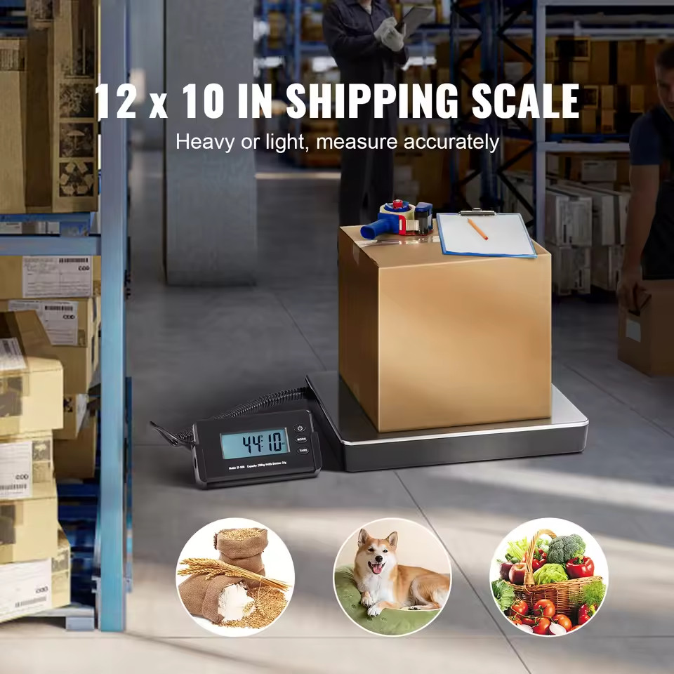 440lbs Digital Shipping Scale with Timer Tare Function HD LCD Screen Portable