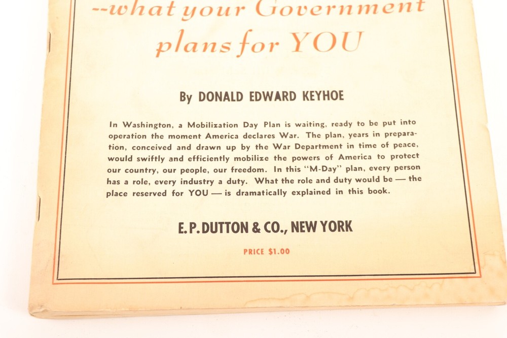 Vintage Pre WWII Mobilization Guide War Propaganda