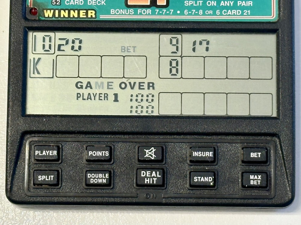 Radio Shack Vintage Blackjack Electronic Handheld Games Tested Work