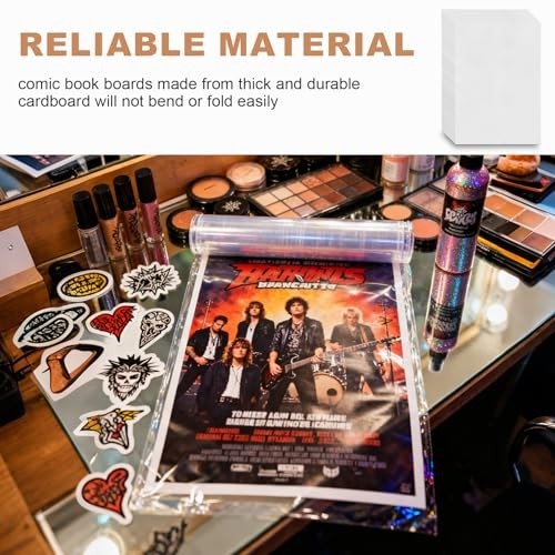 100 Pack Comic Book Bags & Boards - Reusable Storage for Comics, Magazines, Coll