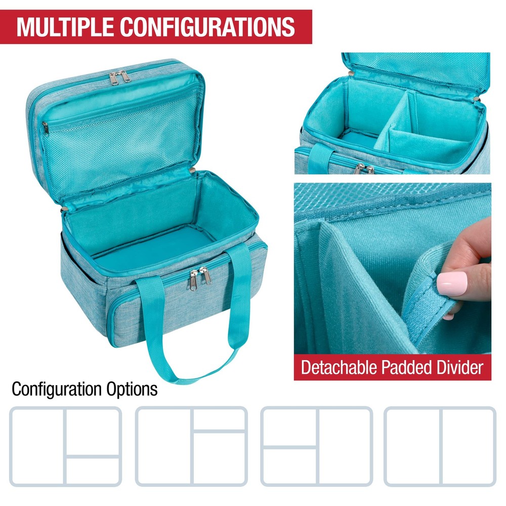 SINGER Sewing Accessories Organizer (Bag Only) – Double Layer Medium, Teal