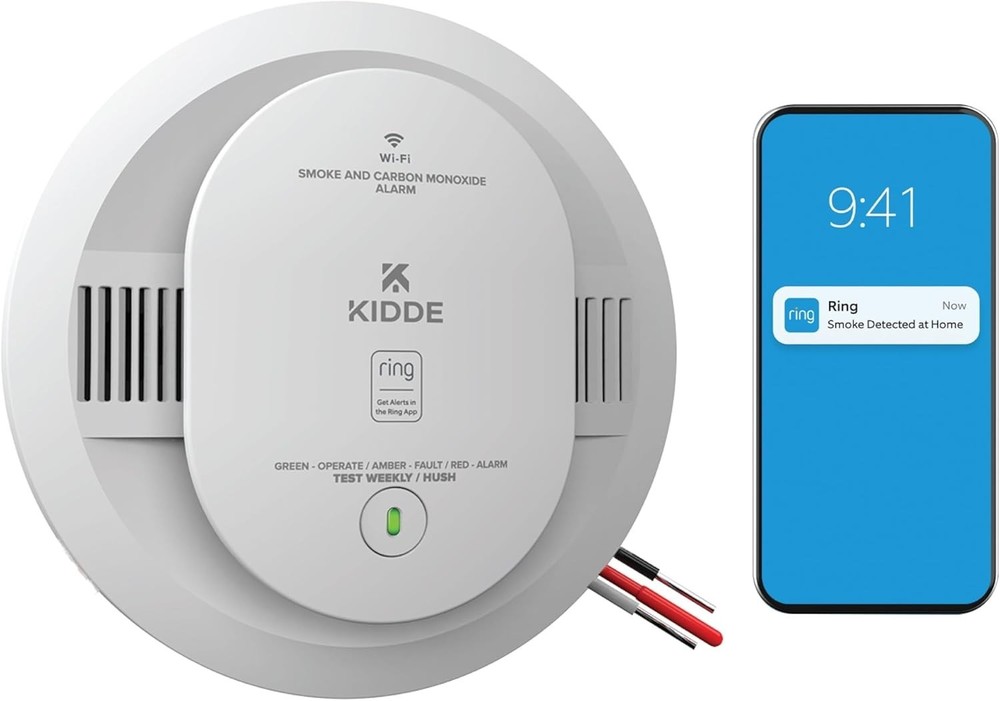 Kidde Smart Smoke and Carbon Monoxide Detector, Ring App Enabled