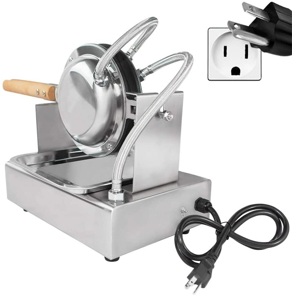 ALDKitchen Bubble Waffle Maker Manual Thermostat 1 Hexagon Shaped Waffle 110V