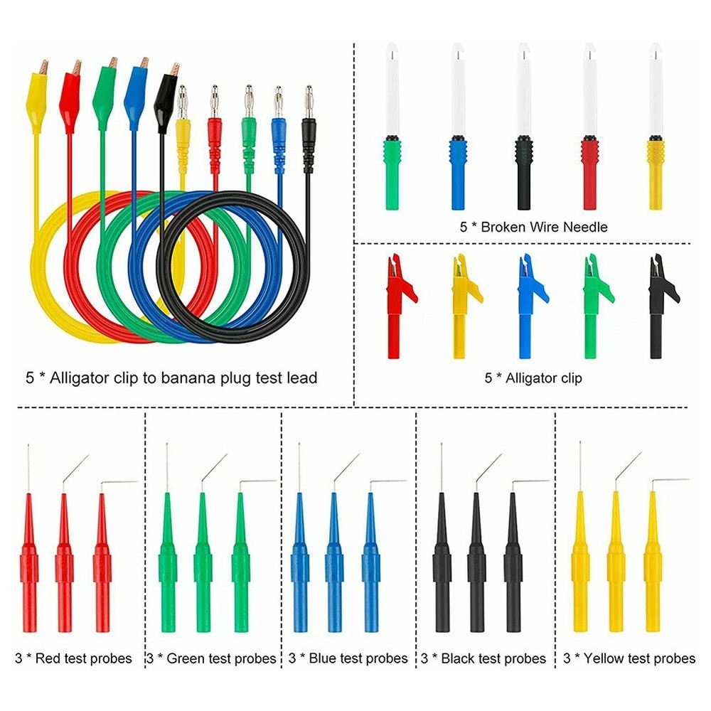 Versatile Automobile Diagnostic Multimeter Test Leads Set Back Probe Kit 30pcs
