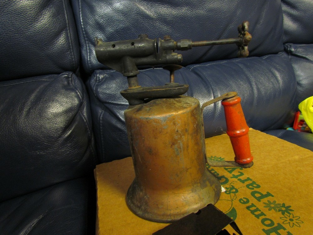 Vintage Antique Turner Brass Soder Torch Gas Blow Torch (6)