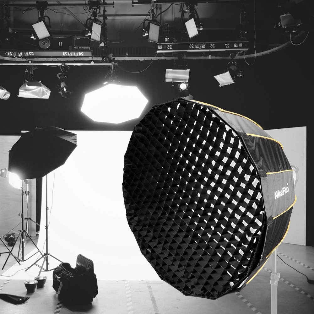 US NiceFoto 90cm Quick Set-up Deep Folding Grid Softbox Studio Bowens Flash