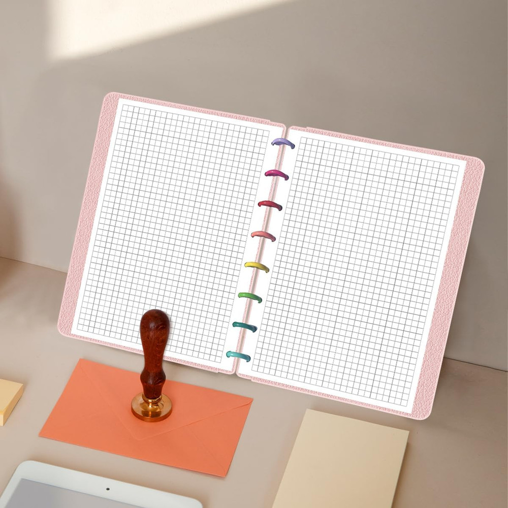 A5 TUL Discbound Grid Refill Paper, 8-Disc Discbound Graph Paper, 100Sheets