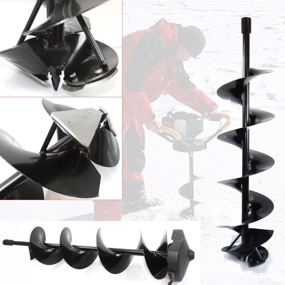 Earth Post Hole Ice Drill Digger Auger Bits Bit 4, 6, 8, 10, 12" @ 32" or 39
