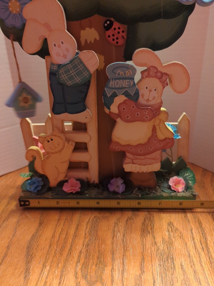 Wood Easter Bunny Easter Decoration Shelf Sitter