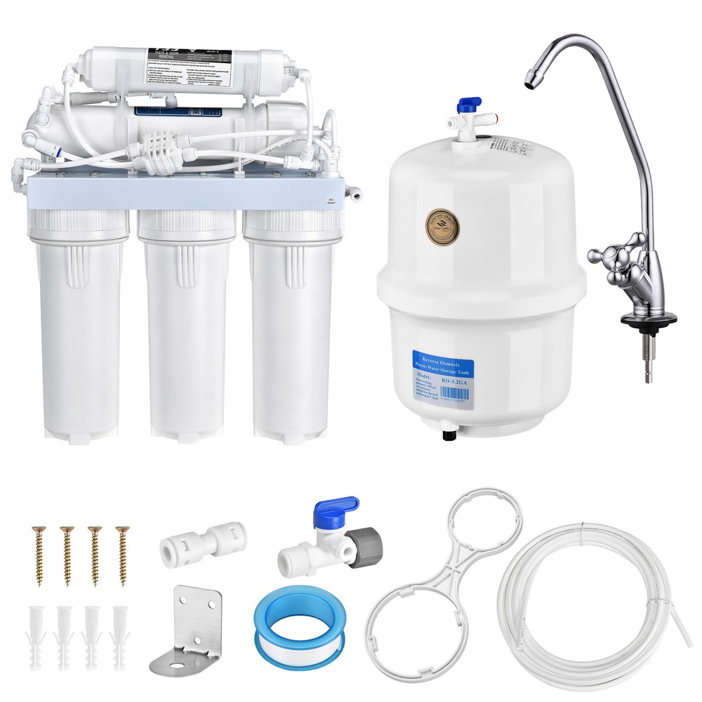 5 Stage Reverse Osmosis Drinking Water System RO Home Purifier "Complete System"