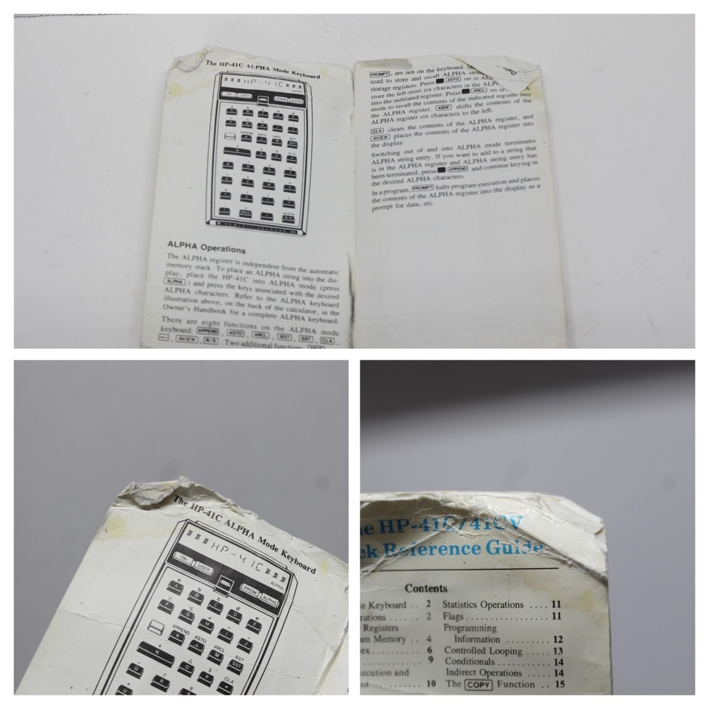 Hewlett Packard HP 41CV Calculator, Card Reader, Circuits 1, Math 1, Case - Read