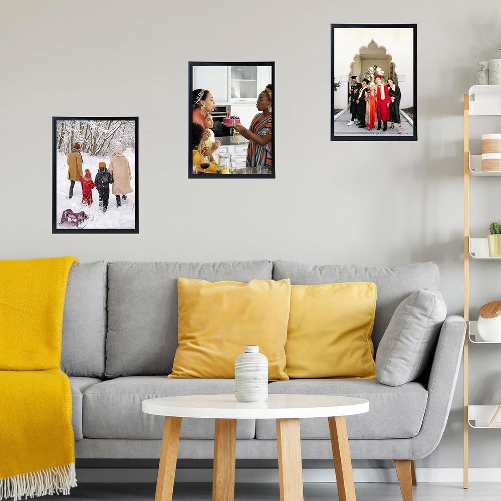 10X15 Picture Frame Black for Wall Hanging, Wall Mounting Horizontally or Vertic
