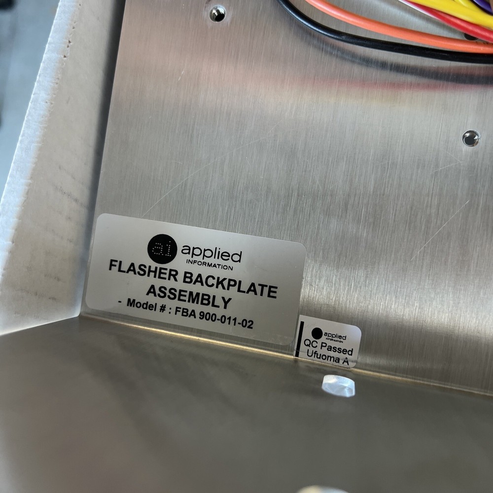 Applied Information Flasher Backplate Assembly Model: FBA 900-011-02