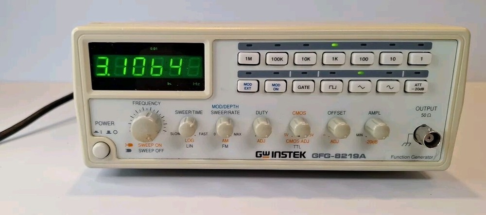 GW INSTEK GFG-8219A Function Generator | 3MHz | 6-Digits | Analog (READ)