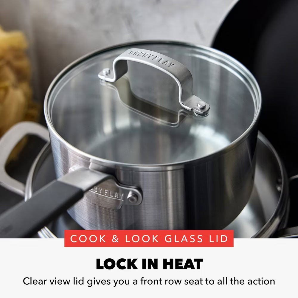 Bobby Flay 10pc Stainless Steel Cookware Set