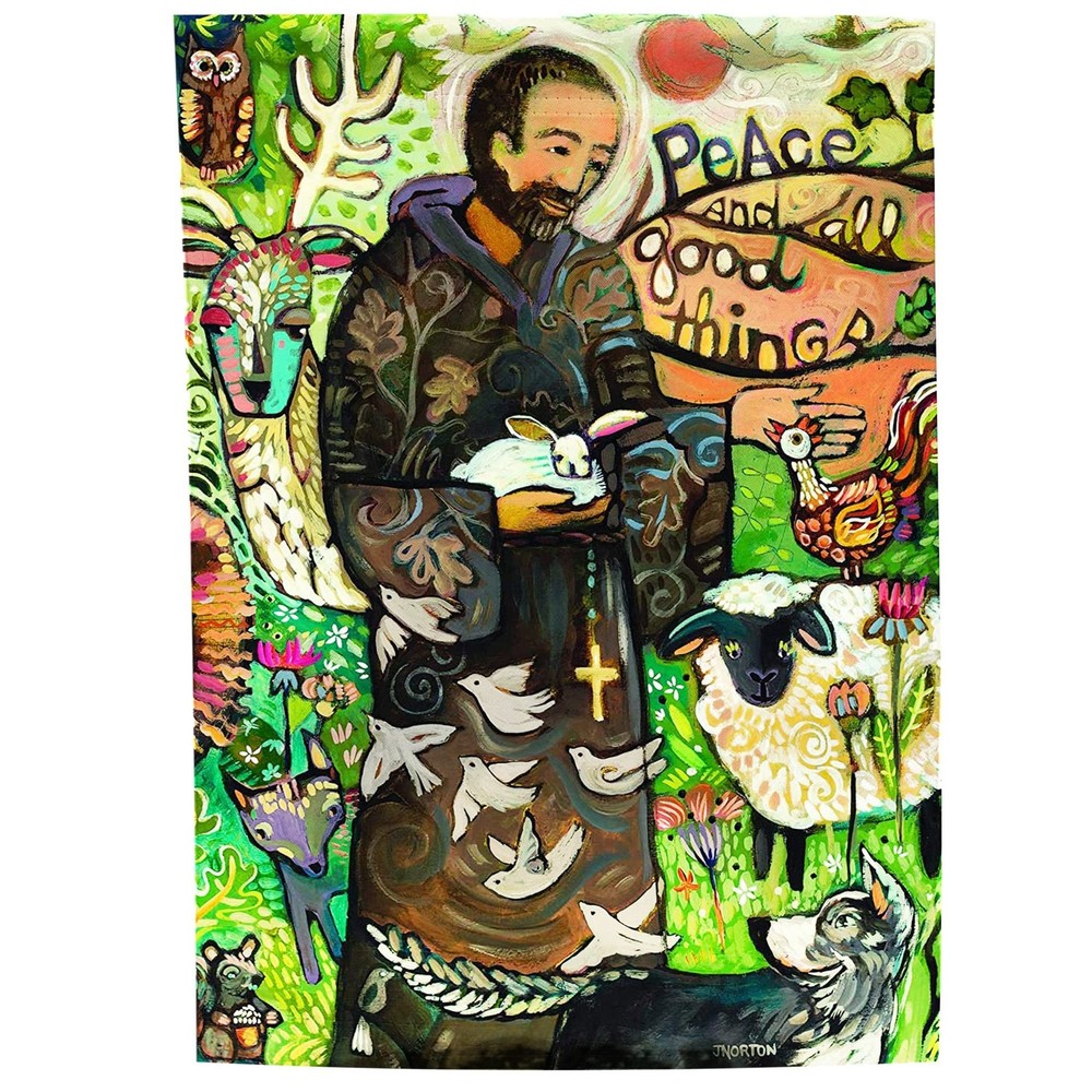 Dicksons St. Francis with Beloved Animals Artistic Fields Polyester Small Gar...