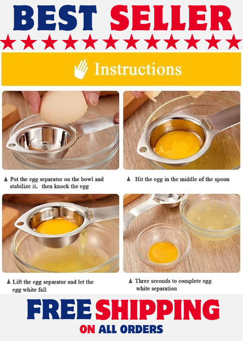 Egg Yolk White Separator Sieve Tool Easy Egg Divider for Baking Kitchen Gadget