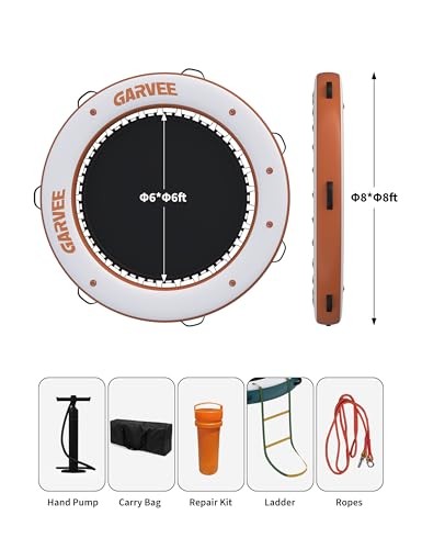 GARVEE 8X8 FT INFLATABLE FLOATING DOCK - ORANGE