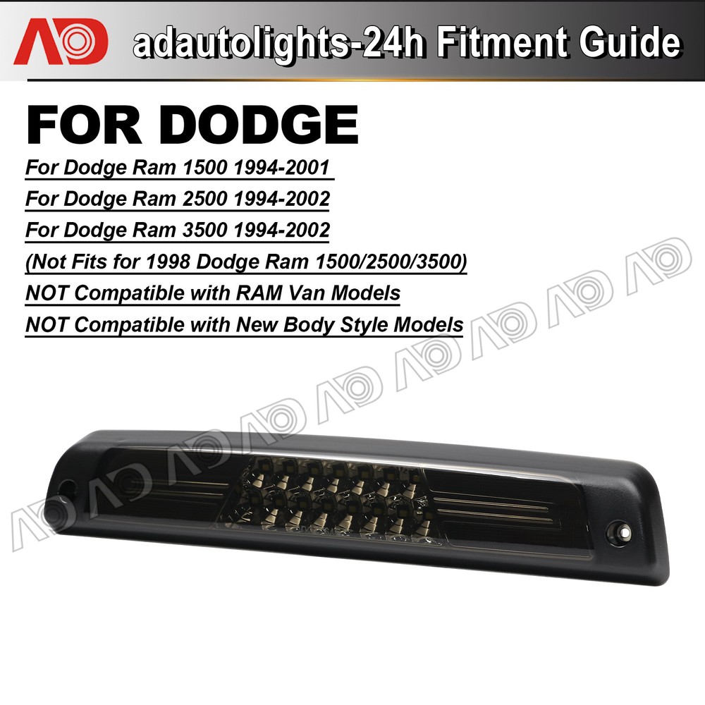 For 1994-2002 Dodge Ram 1500 2500 3500 LED 3rd Third Brake Light Tail Cargo Lamp