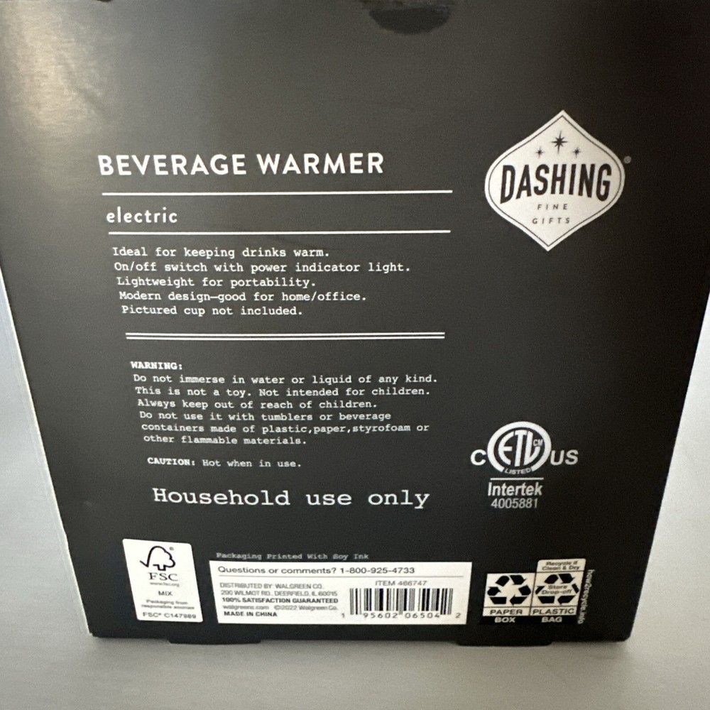 Coffee And Tea Warming Plate By Dashing NIB
