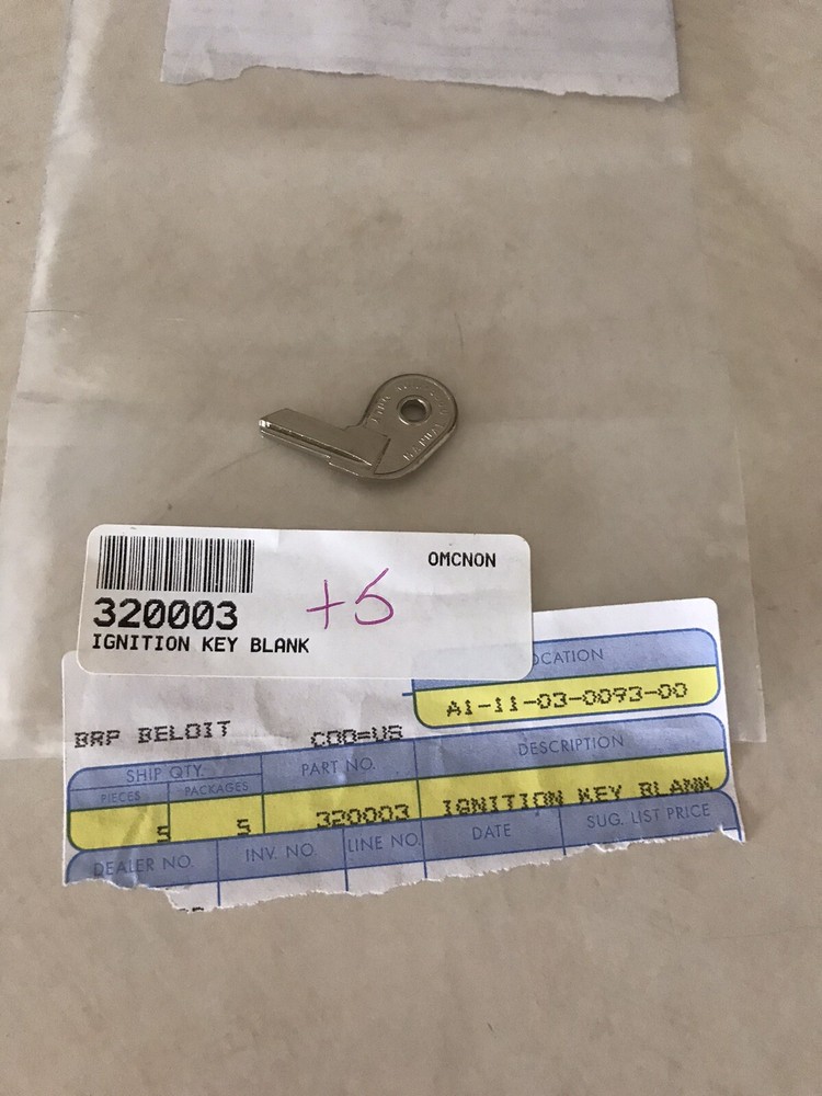 Evinrude Oem Ignition Key Blank 320003