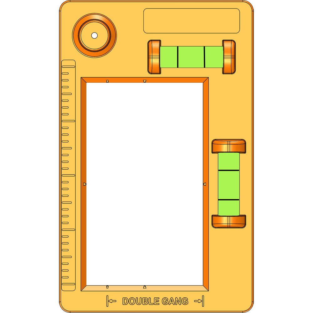 Low Voltage Mounting Template with Levels
