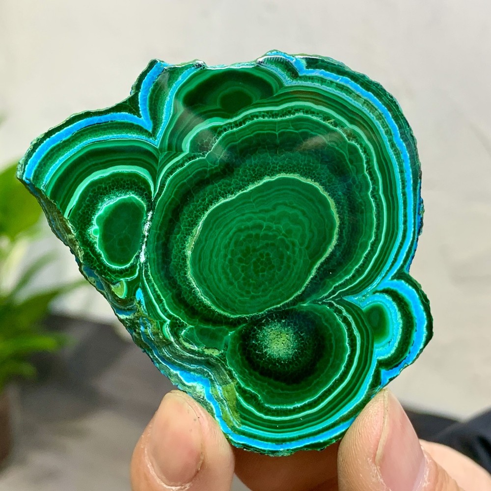 95G Natural Chrysocolla/Malachite transparent cluster rough mineral sample