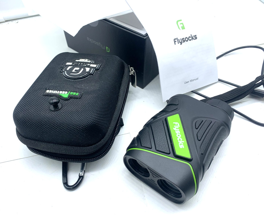 FLYSOCKS Golf Laser Rangefinder - Hardly Used - Complete