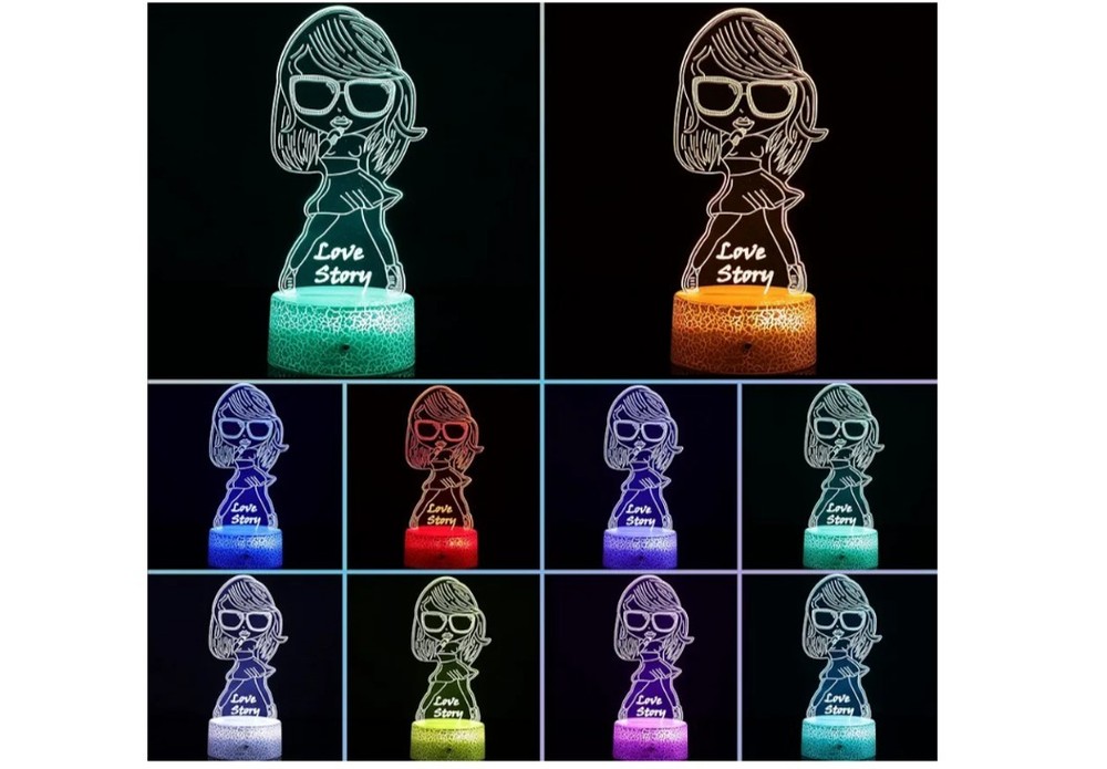 3D LED Night Light with Remote Control