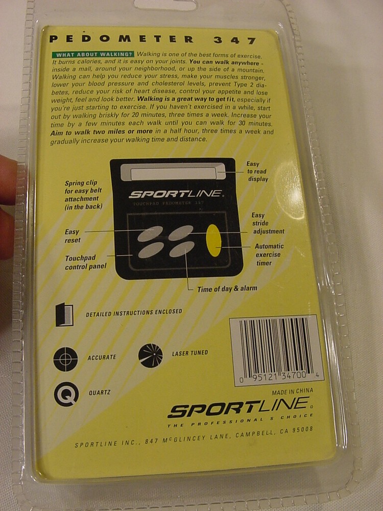NEW SPORTLINE TOUCHPAD PEDOMETER 347