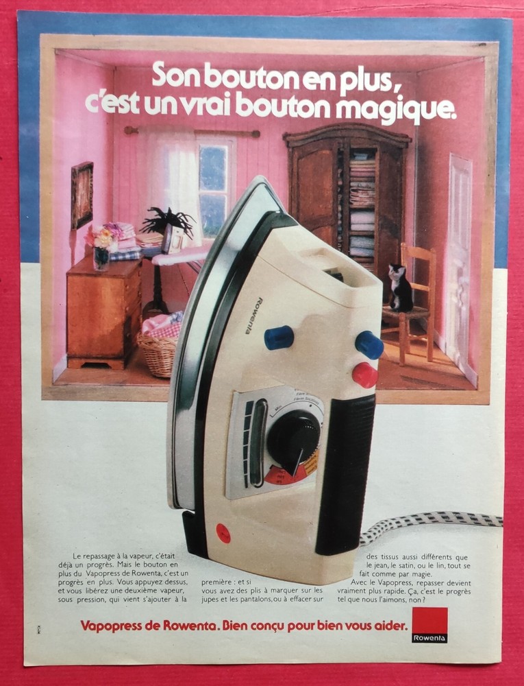 Press Ad: ROWENTA 1981 Vapopress IRON
