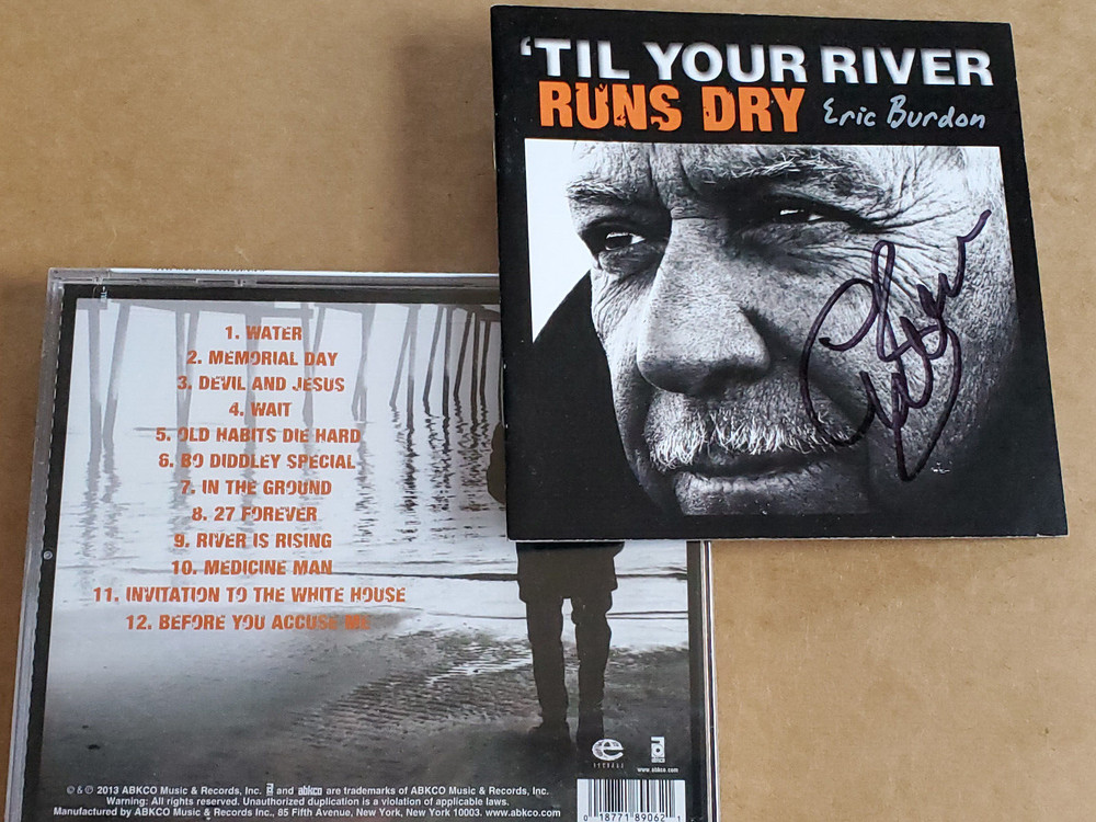 ERIC BURDON TIL YOUR RIVER RUNS DRY AUTOGRAPHED SIGNED BOOKLET WITH SEALED CD