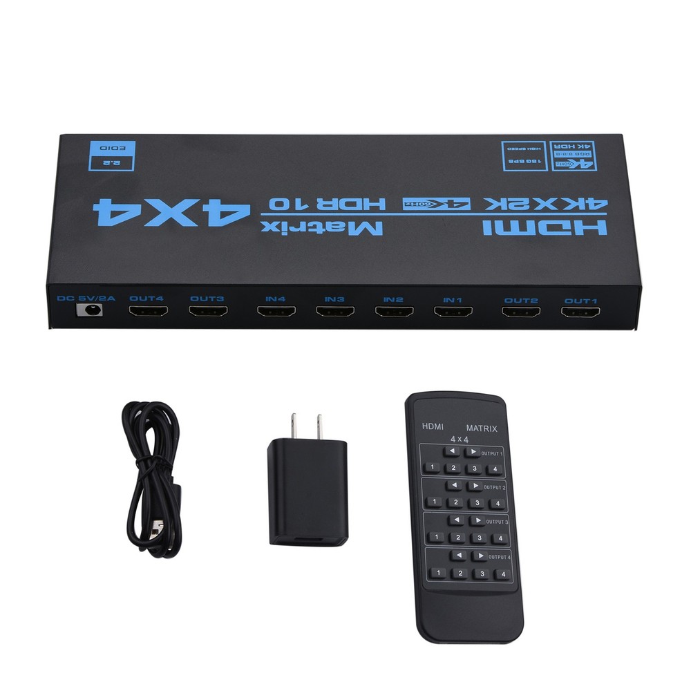 4x4 4 In 4 Out 4K x 2K HDMI 2.0b Matrix Video Wall Controller Processor Switch