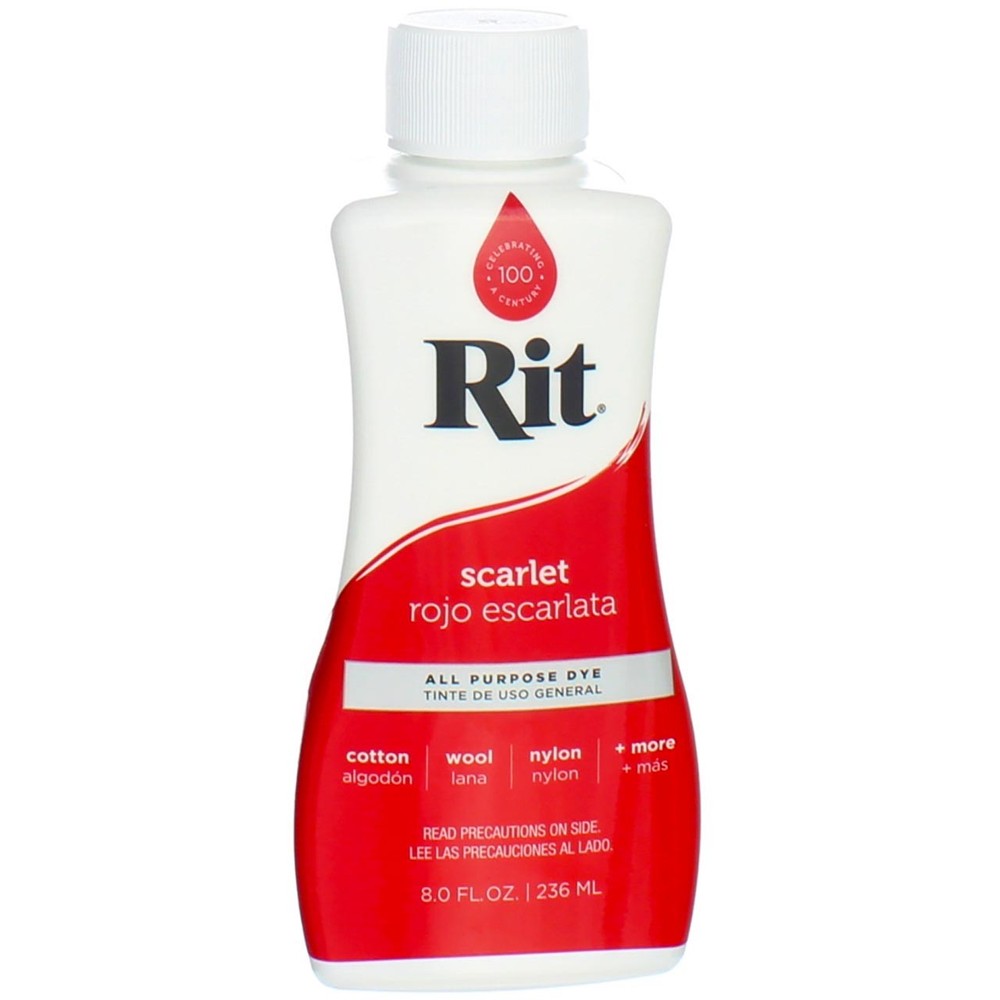 5 Pack Rit All-Purpose Liquid Dye, Scarlet, 8 fl oz