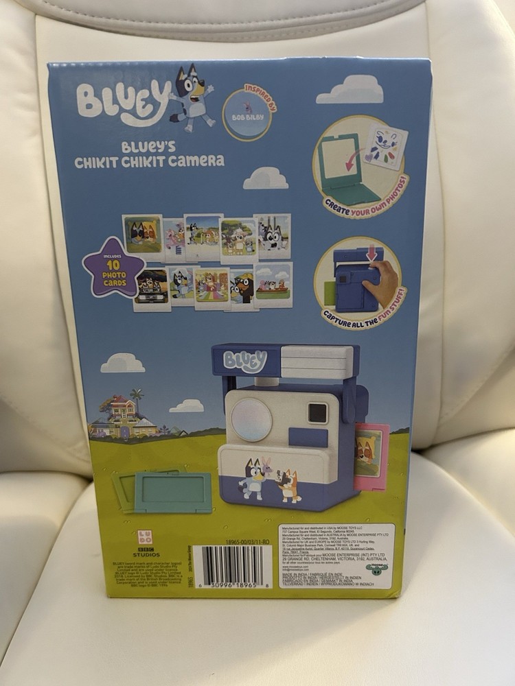 Bluey Chikit Chikit Camera Toy Includes 10 Photo Cards Interactive Kids Play
