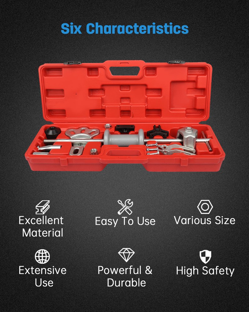 New Slide Hammer Dent Puller Tool Kit Wrench Adapter Axle Bearing Hub Auto Tools
