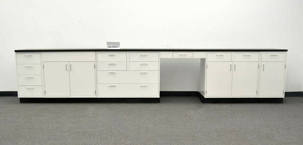 Fisher Hamilton 15′ Laboratory Cabinet Group w/ Countertops  /  E1-820