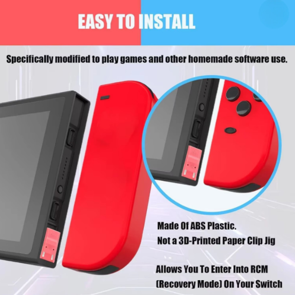 Nintendo Switch RCM Tool Clip Short Circuit Jig Recovery Mode Loader Red