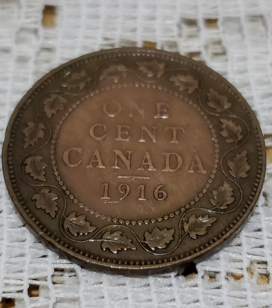 1916 CANADA LARGE CENT * LARGE PENNY ONE CENT * CANADIAN CENT *