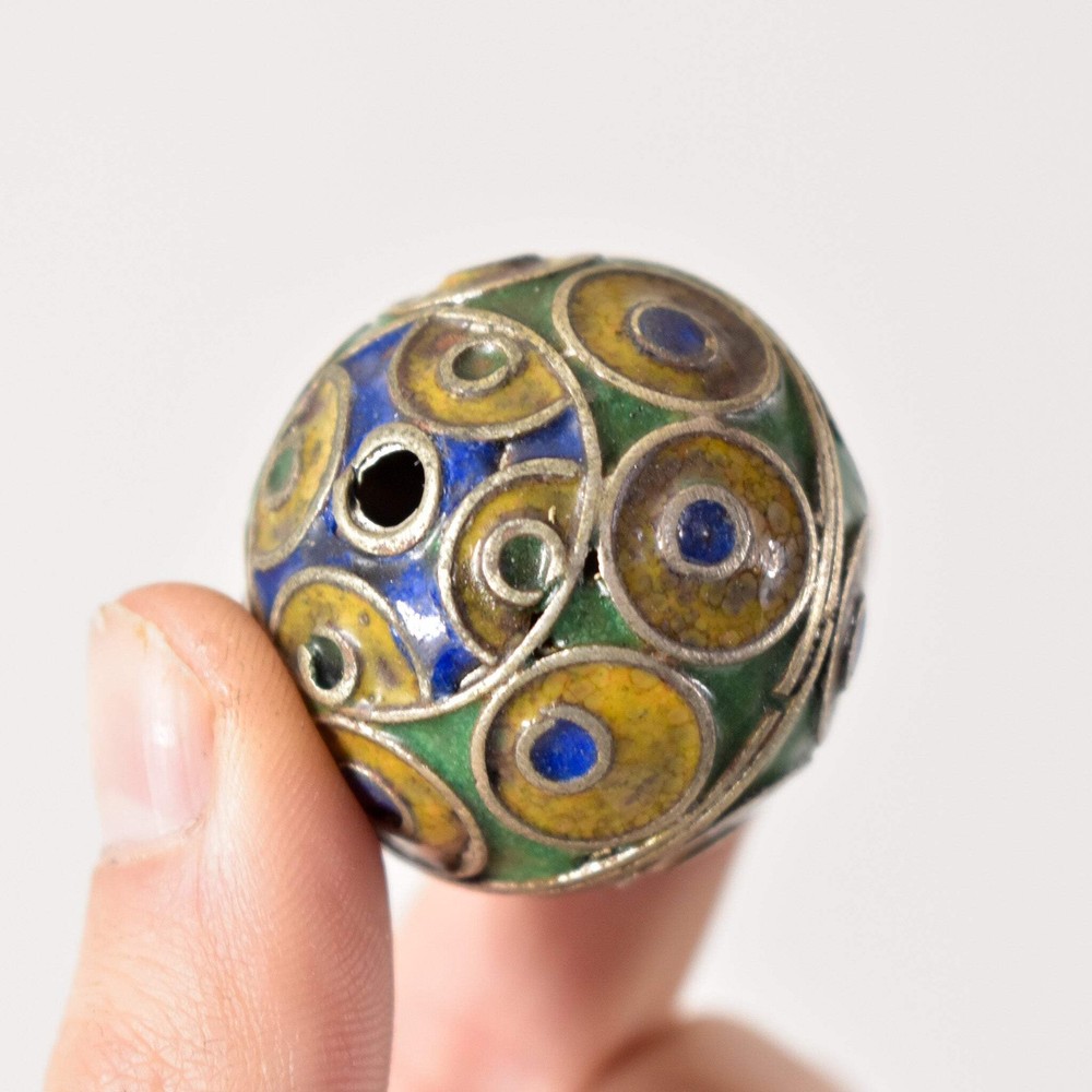3 Metal Berber Beads Morocco